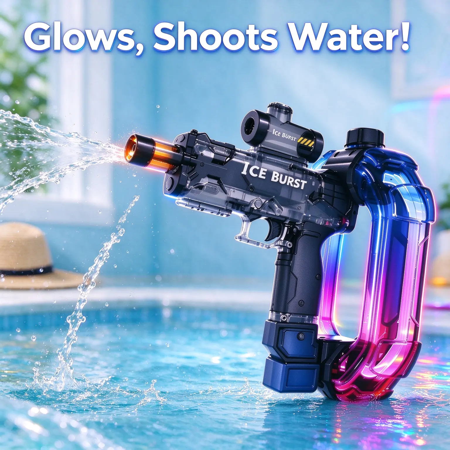 Light Up Aqua Blaster, Glow Water Toy For Outdoor Fun