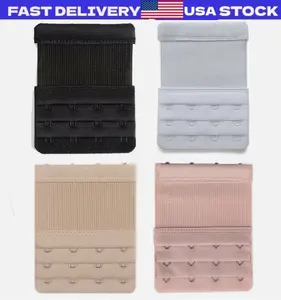 4Pcs Adjustable Bra Extender 2/3/4 Hooks with Elastic Underwear Strap Extension