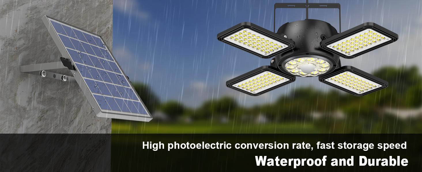 ISUNEMA Solar Shed Light Outdoor Indoor Upgrade 1200LM 174LED 4 and 1 Heads Motion Sensor Pendant Light, Solar Lights with 5 Lighting Modes Remote Control IP65 Waterproof for Barn Patio Gazebo Shop ISUNEMA Solar Shed Light Outdoor Indoor Upgrade 1200LM 174LED 4 and 1 Heads Motion Sensor Pendant Light, Solar Lights with 5 Lighting Modes Remote Control IP65 Waterproof for Barn Patio Gazebo Shop