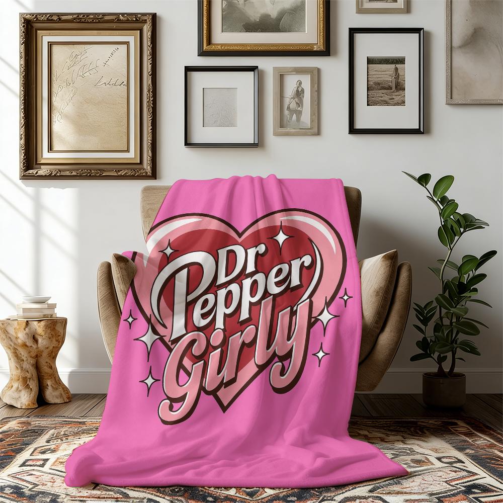 Dr Pepper Girl’s Dream Blanket – Cozy Flannel for True Dr Pepper Stans Dr Pepper Girly Gift Blanket – A Hug for Every Dr Pepper Obsessed Soul Fluffy Plush for Lazy Days, Movie Nights & Snuggles Bold Retro Design to Elevate Any Space