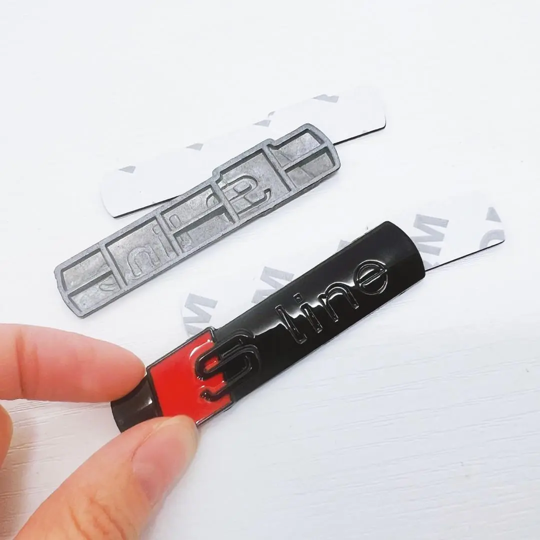 2026 New 2PCS automobile metal badge is suitable for Audi Sline side logo metal side logo trunk decoration accessories.
