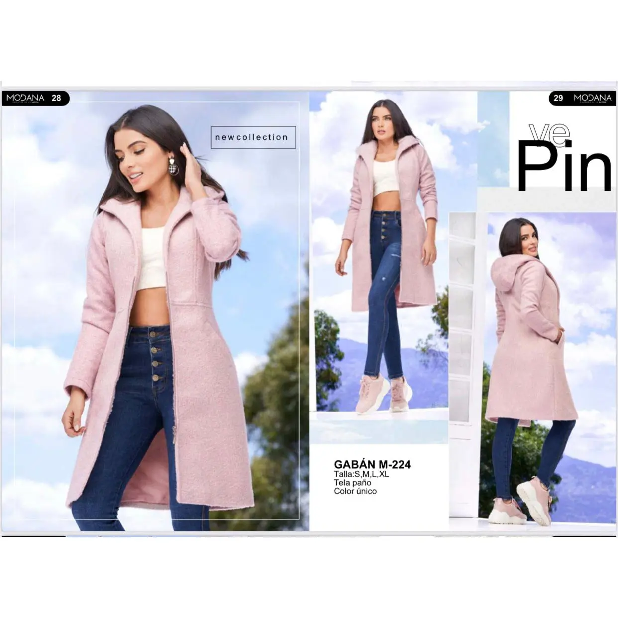 Women's Solid Lapel Collar Coat, Open-Front Long-Sleeve Jacket Top, Made in Colombia, Tops