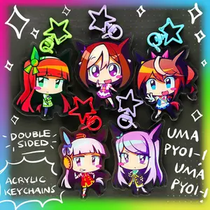 Umamusume Keychain - Tokai Teio, Mejiro Mcqueen, Gold Ship, Special Week, Silence Suzuka Acrylic Keychains, Keyring Cute Accessory, Fun Charm For Backpack Or Purse | High Quality and Customer Favorite Items