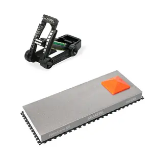 SHARPAL 169H Large 8" x 3" Dual-Grit Diamond Sharpening Stone with Anti-Slip Pad Extra Coarse / Fine + FREE 194H HOLDBUBBLE Sharpening Angle Guide