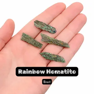 GEM JAR Rainbow Hematite - Several pcs 1-5pcs - Natural Iridescent Hematite - Brazil