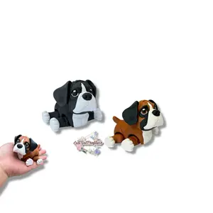 Miniature Boxer Puppy 3D Printed Articulating Figurine Adorable Collectible Dog Figurine for Dog Lovers Perfect Gift for Pet Enthusiasts Decor Decoration