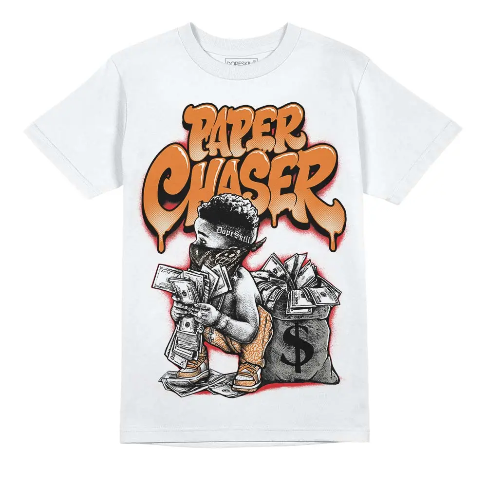 DopeSkill Graphic Tees Orange Citrus 3s Streetwear Unisex Cool T-Shirt Sneaker Colour Matching Hustle Kid Graphic