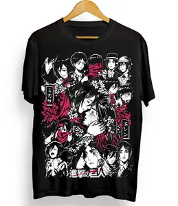 valentine shirts Eren Yeager Mikasa  1Attack on Titan T Shirt Shingeki No Kyojin Anime Summer Cotton Men Women Couple Tee Streetwear Unisex Casual