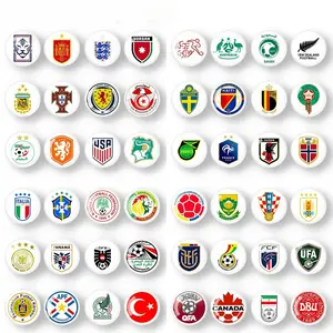 Popular football club badge refrigerator sticker, five major league Real Madrid Barcelona football team badge collection ornament, team logo magnetic sticker, creative home decoration small gifts, fan peripheral gifts
