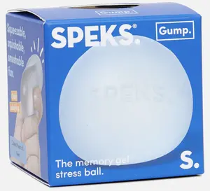 Speks Stress Relief Squeeze Ball GUMP – Soft Sensory Fidget Toy - color BLUE
