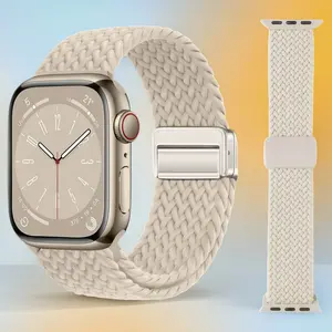 Adjustable Magnetic Smartwatch Band – Fits Apple Watch Series 1-10 SE – Breathable Water-Resistant Strap for Women Ladies Couple