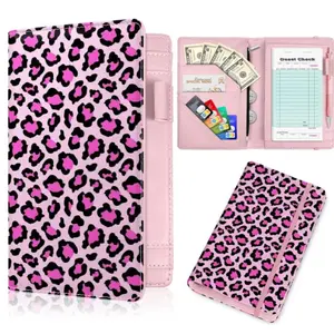 Server Book For Waitress Receipt Holder Guest Books Compact Organizer With Zipper Pocket