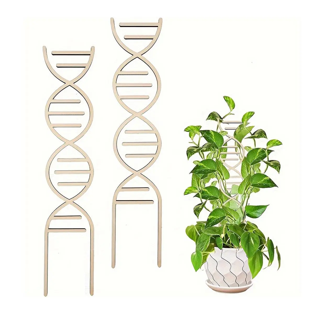 Wooden Plant Stand, 2 Counts/set Plant Support for Indoor Plant, Indoor Plant Accessories for Potted Plants, Hanging Plants, Climbers, Gardening Tool