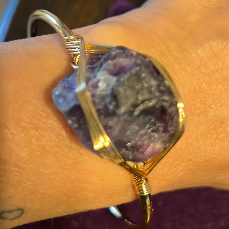 Amethyst Crystal Bangle