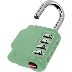 CL11KG Combination Lock, 4 Digit Outdoor Combination Padlock Set Your own Combination for Gym Locker Lock, School, Gates, Doors, Toolbox, Hasps and Storage (Khaki-Green *1)