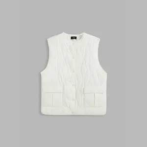 Cider [size 4-10] Round Neck Geometric Puffer Vest