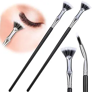 Eyelash fan brush,Mascara applicator brush,Lash separator tool,Eyelash comb,Mascara brush tool,Makeup fan brush,Upper lash fan brush,Eyelash tool,2PCS