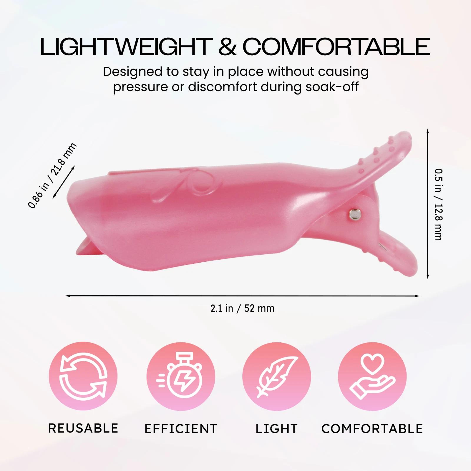 10 PCS Reusable Acrylic Nail Soak Clips Gel & Polish Remover Tool | Pink Nail Art Accessory 10 PCS Reusable Acrylic Nail Soak Clips Gel & Polish Remover Tool | Pink Nail Art Accessory