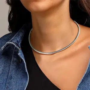 FaithHeart Stylish Herringbone Snake Chain Necklace for Women Men