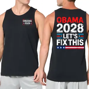 Gear Up for a Potential Future with the "Obama 2028" - Let's Fix This Unisex V2 Tank Top, Gift For Supporter, For Men and Women