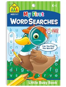 School Zone My First Word Searches Workbook: 48 Pages, Kindergarten, 1st Grade, Activity Pad, Search & Find Paperback – May 20, 2019