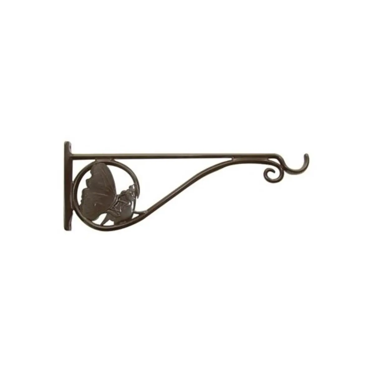 Panacea Products 259392 15 in. Butterfly Hanging Plant Bracket, Brown Aluminum