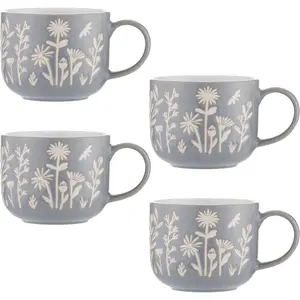 Mason Cash In the Meadow 13.5oz Mugs (Set of 4) | Blue Daisy