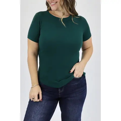 The Ribbed Basic Crewneck Tee