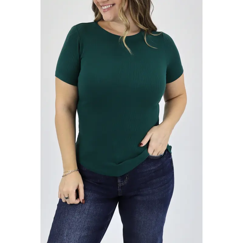 The Ribbed Basic Crewneck Tee