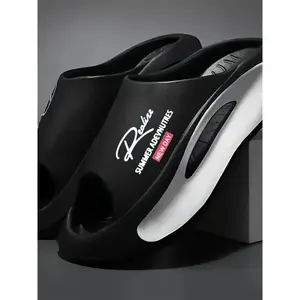 Men's Casual Sport Slippers, Fashionable Summer Soft Sole Sandals, Anti-Slip Indoor Outdoor Wear, Trendy One-Strap Design