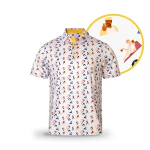 The Gilmore Polo - Summer Medium Length Fitted Short Sleeve Shirt with Unique Grunk Dolfer Design for Golfers