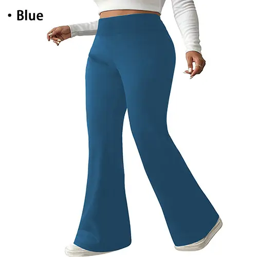 Blue micro flared yoga pants