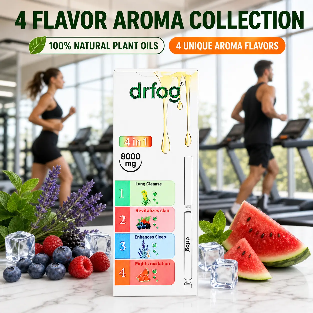 4 Flavor Aroma Collection - 100% Natural Plant Oils with 4 Unique Aroma Flavors for Enhanced Sensory Experience