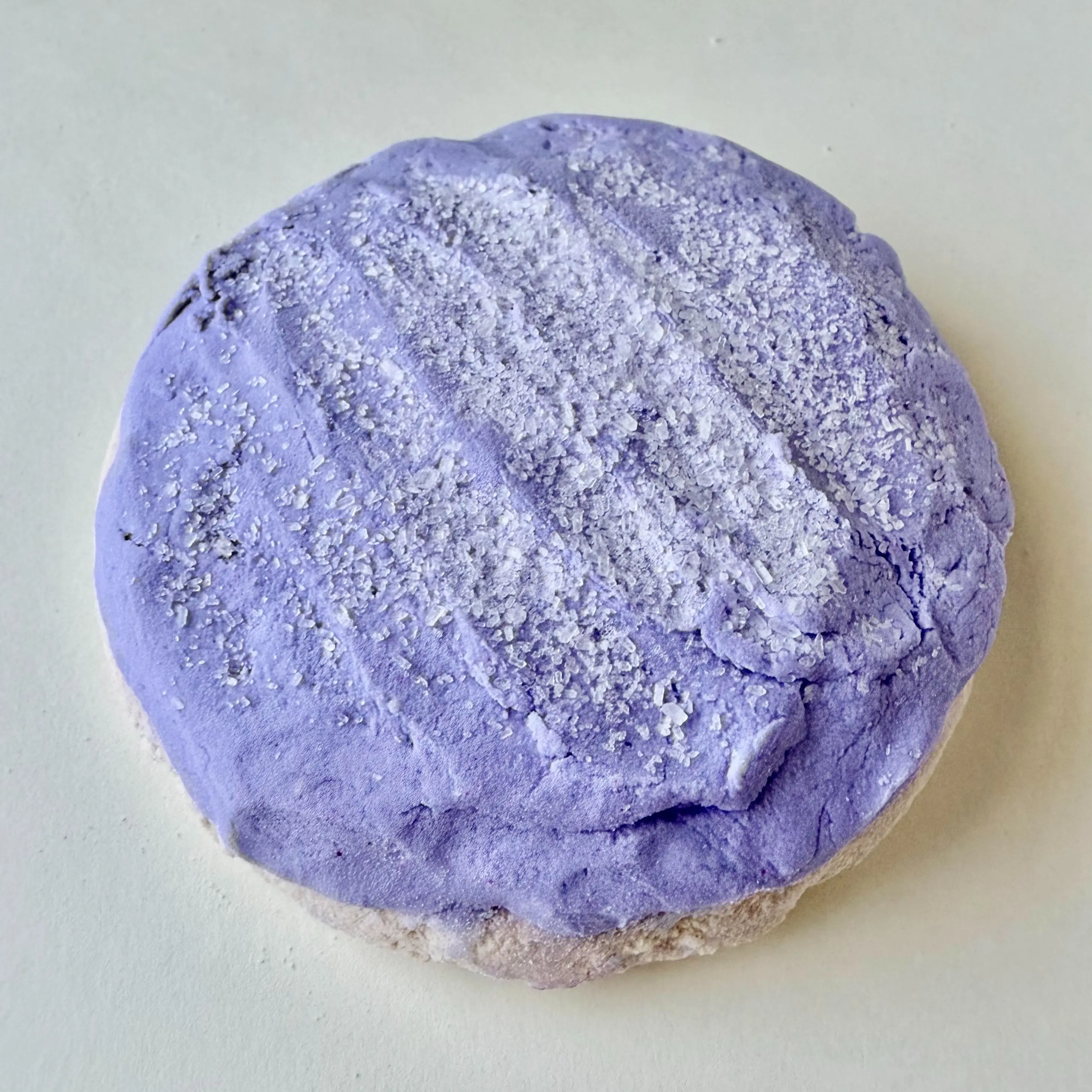 Lavender and Honey Cookie Bath Bomb with Soothing Lavender Epsom Salt Sprinkle for Relaxing Fizzing Bath Experience