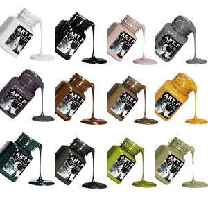 12 Colors Fluid Acrylic Paint Set, 30ml Individual Bottles, Premium Liquid Art Paint for Pouring, Canvas, Crafts, High Flow Pigment, DIY Art Supplies for Adults