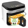5.8QT Air Fryer | 1200W Electric Air Fryer with Transparent Bowl, Digital Touch Control, 8 Presets, 360° Hot Air Circulation & Non-Stick Removable Basket - Compact Countertop Kitchen Appliance for Quick Cooking