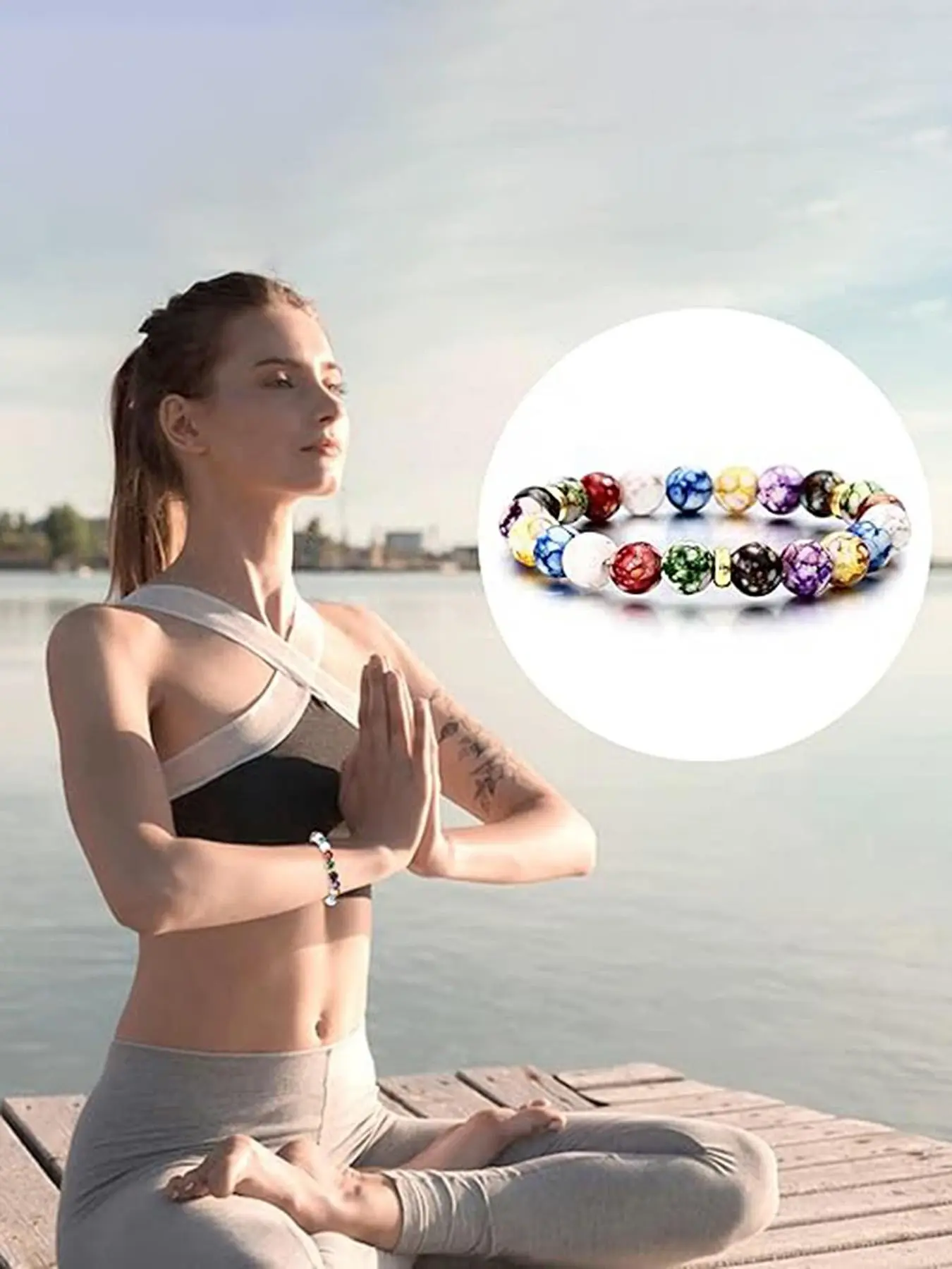7 Chakras Weight Loss Bracelet, Reiki Healing Crystal, Chakra Alignment Energy Stone, Boho Spiritual Jewelry, Perfect Gift for Yoga Lovers, TikTok Trendy, Chakra Healing Stones