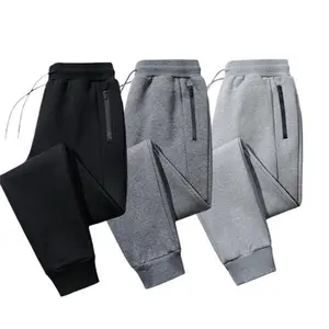 Mens 3 Pack Ultra Soft Zipper Pocket Joggers Drawstring Trendy Colors Elastic Waistband