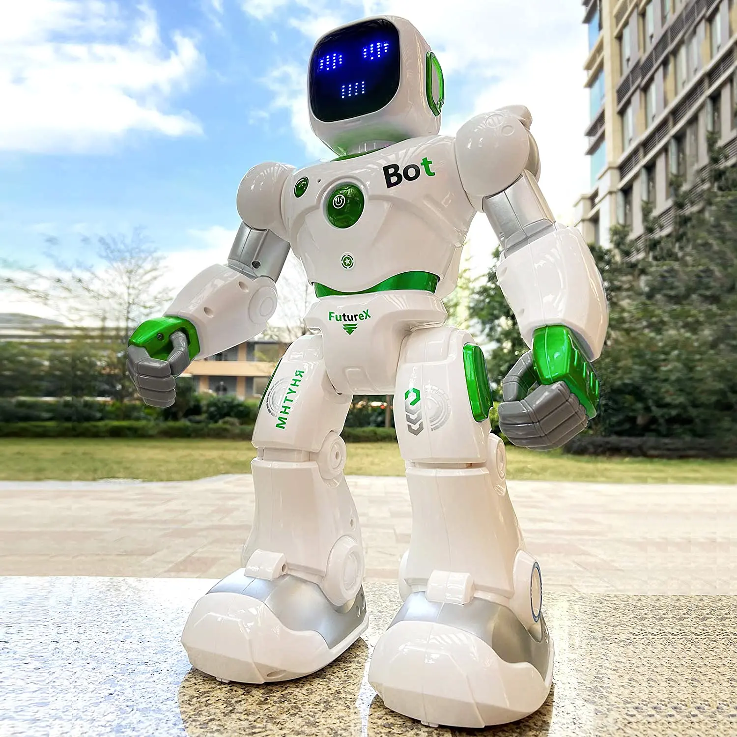 Ruko 1088 Large Robot Toys for Boys, Voice and App Control, Smart Remote Control Carle Robots, Electronics Educational Birthday for Kids 4 5 6 7 8 Year Old, Green Digital Rechargeable