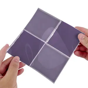 PBS Provence Gradient Light Purple Brick-Pattern Tile Stickers Self Adhesive Sticker | PVC Thick Crystal Film Removable Waterproof for Floors Ceilings Tiles