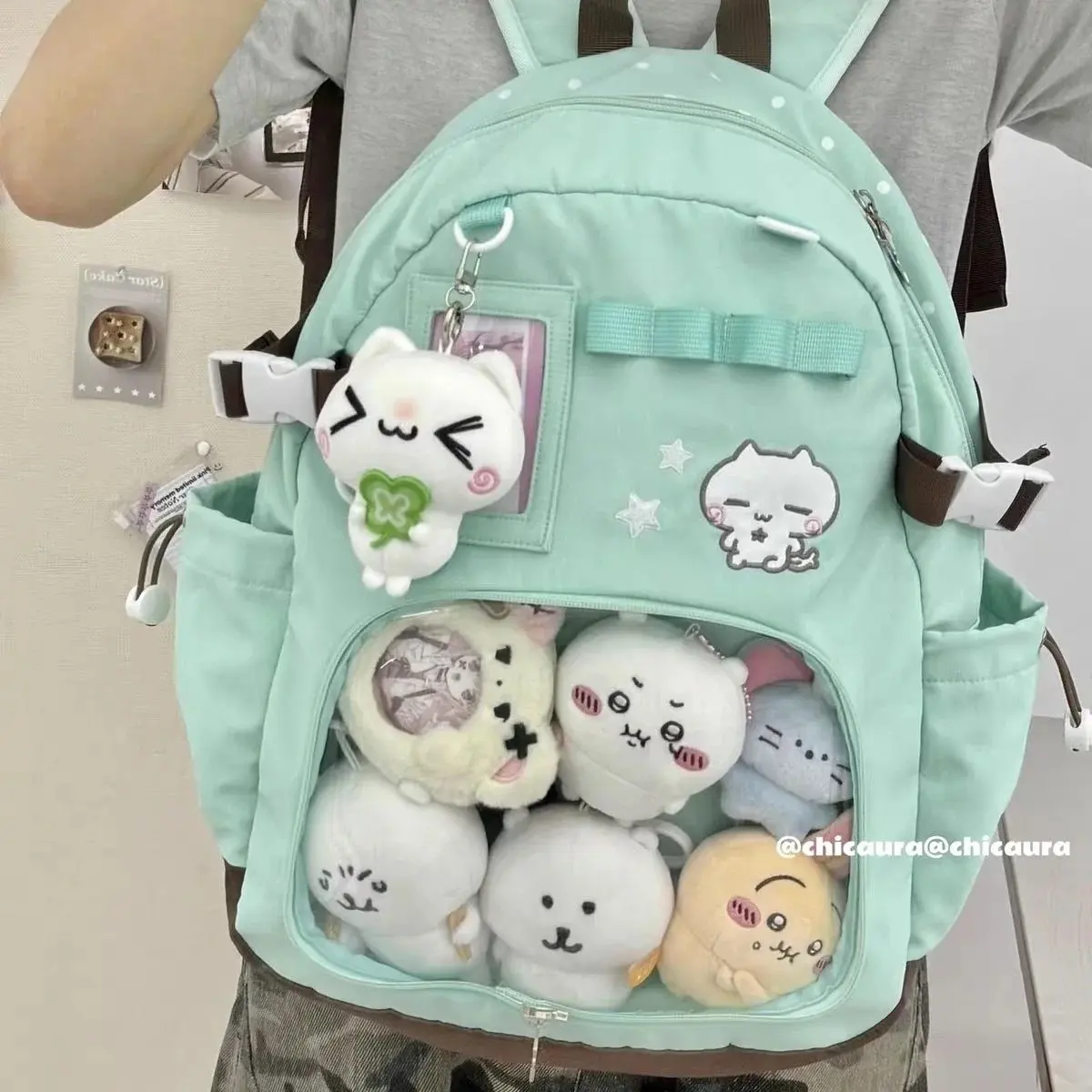 New Japanese Girls Sweet and Cute Backpack School Bag Large Capacity Versatile Commuter Backpack Ulzzang DIY Ita Bag Dolls Bag