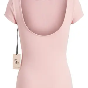 This is a Sincerely Jules by Band of Gypsies pink scoop neck short sleeve top.