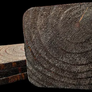 Stained Dark Honey Wood Coasters - 4 Coasters with Epoxy Stand/Holder, Wooden Tableware
