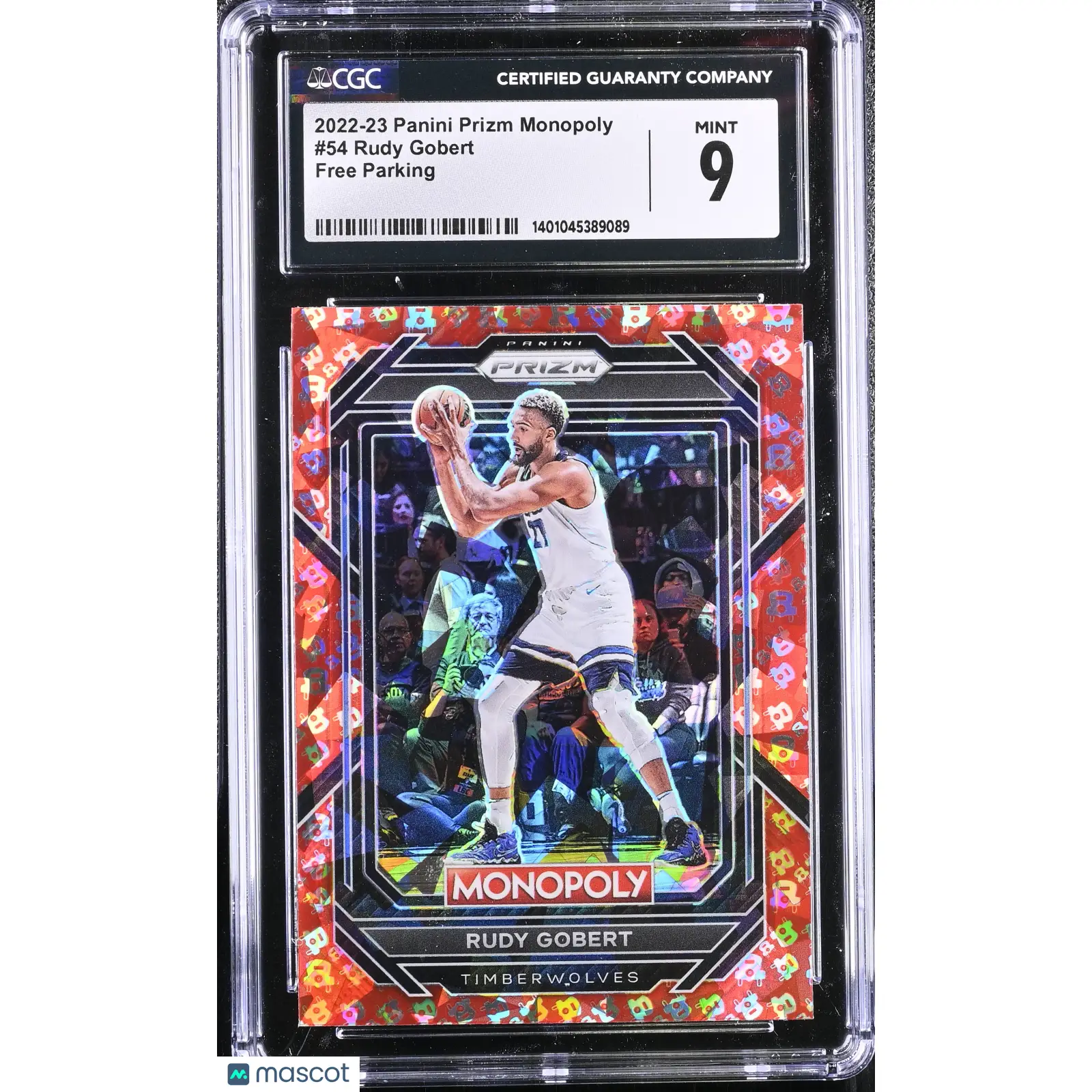 Rudy Gobert CGC 2022 Prizm Monopoly #54 Free Parking Basketball 9