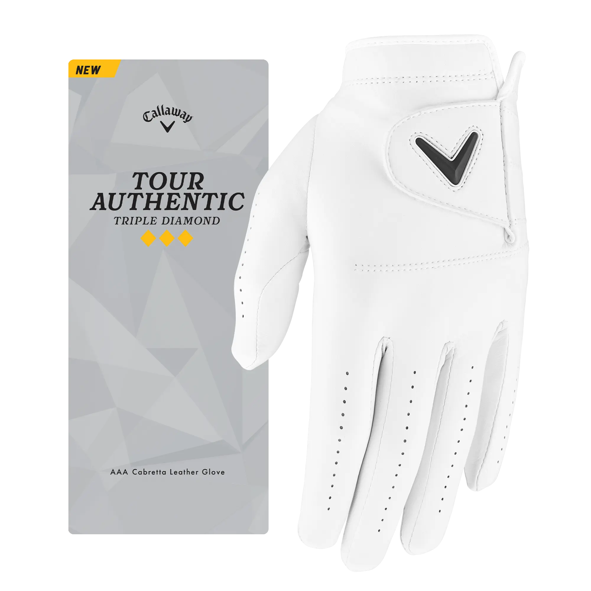 Callaway Golf Women's Tour Authentic Triple Diamond Glove in White | Size: Large