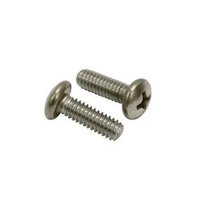 #8-32 X 1/2" Stainless Pan  Phillips Machine Screw (100 pc) 18-8 (304) Stainless Steel Screws by , Screws