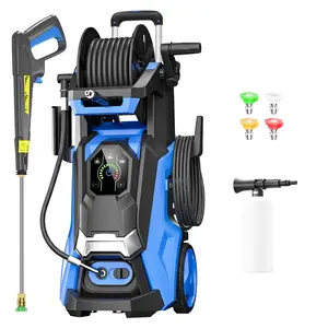 Electric Pressure Washer, 4500 PSI 2.2 GPM Power Washer with 4 Interchangeable Nozzles and with Adj-15-Level Touch Screen Effortlessly Car Water Washer for car, home, driveway, yard, outdoor, gutter, pool, brick Cleaning