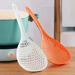 Kitchen Long Handle Strainer Spoon, 1 Count Large Slotted Spoon for Hotpot & Noodles, Kitchen Utensils & Gadgets for Home Chefs