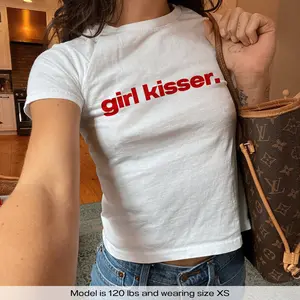 Lesbian Girl Kisser Pride Lgbtq Wlw Pansexual Bisexual Baby Tee Y2k Baby Tee Y2k Shirt Trendy Baby Tee Coquette Baby Tee 90s, Gift For Her
