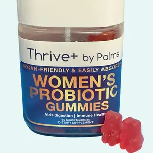 Thrive+ by Palms Women's Probiotic Gummies- Strawberry & Watermelon Flavor- Aids in Digestion & Immune Health Dietary Supplement 60 Gummies Healthcare Fitness